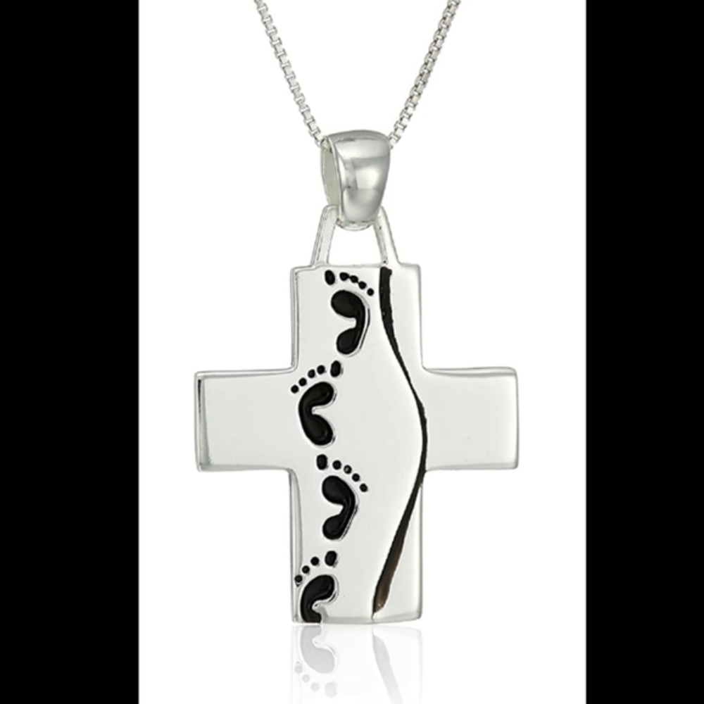 👣Footprints Silver Stainless Steel Necklace
